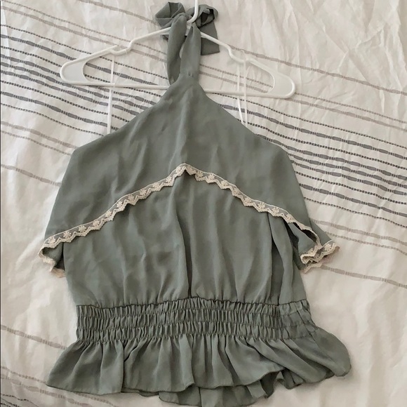 Green halter top - Picture 1 of 3